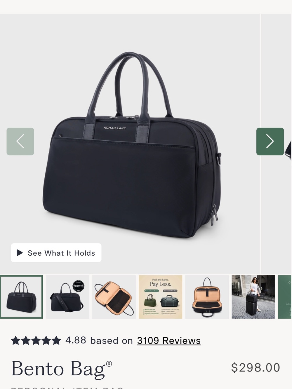 Nomad Lane Bento Bag - Jet Set Black - Picture 4 of 4